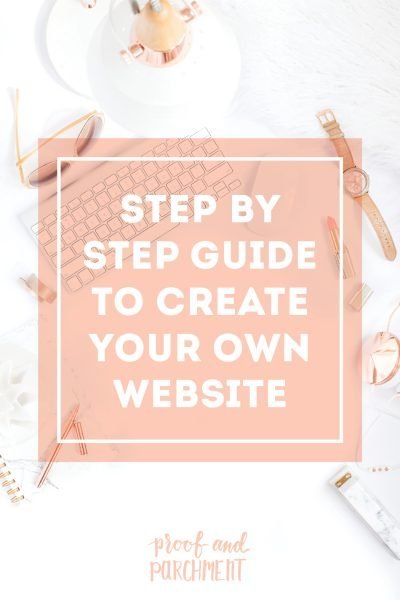Step by step guide to create your own website