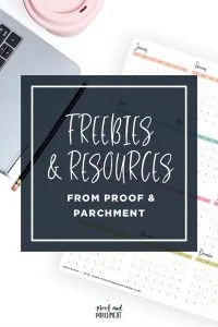All the Freebies From Proof & Parchment